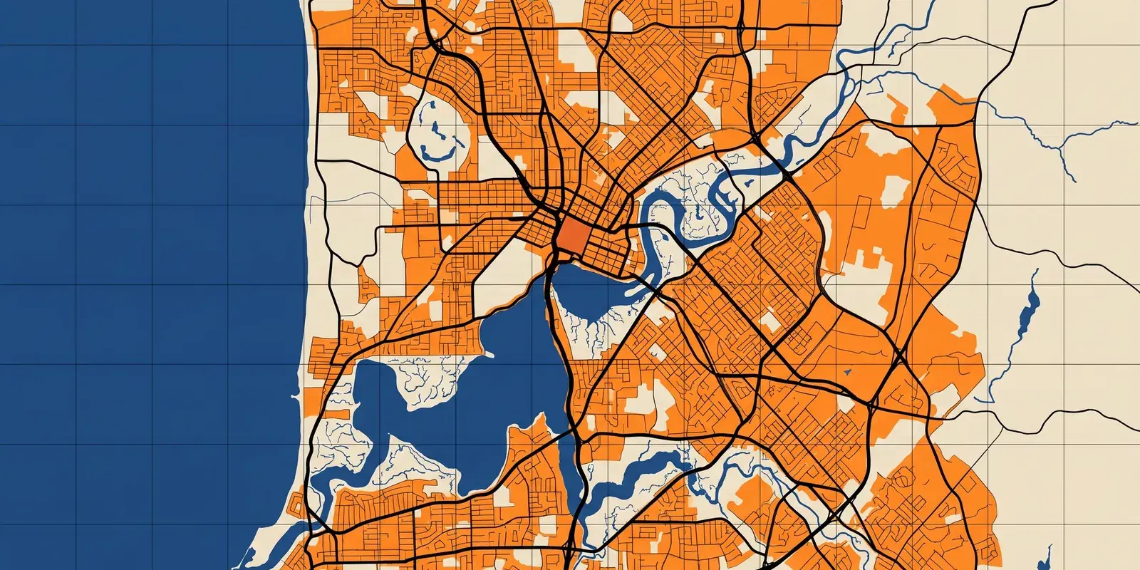 Map of the Perth metropolitan region with R-Code zoning overlays
